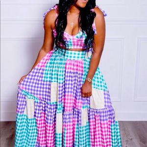 Brand New.It’s a size medium and the material is very light and soft.